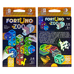 Настольная развлекательная игра "Fortuno ZOO 3D" Danko Toys G-F3D-02-01U на украинском языке