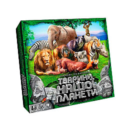 Настольная игра-викторина "Животные нашей планеты 2" Danko Toys G-JNP-01U на украинском языке