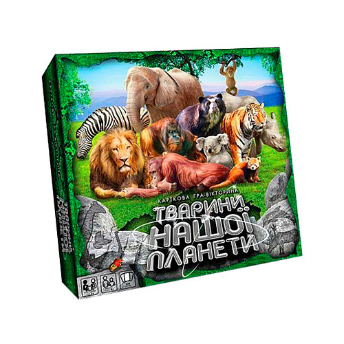 Настольная игра-викторина "Животные нашей планеты 2" Danko Toys G-JNP-01U на украинском языке