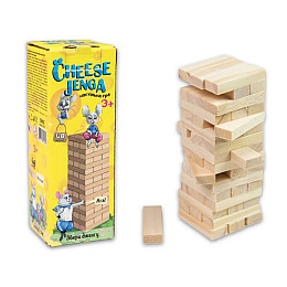 Настольная игра "Cheese Jenga" Strateg 30718 48 брусков на украинском языке