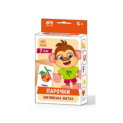 Настільна гра Парочки: Англійський алфавіт Ранок 1392002 7 ігор