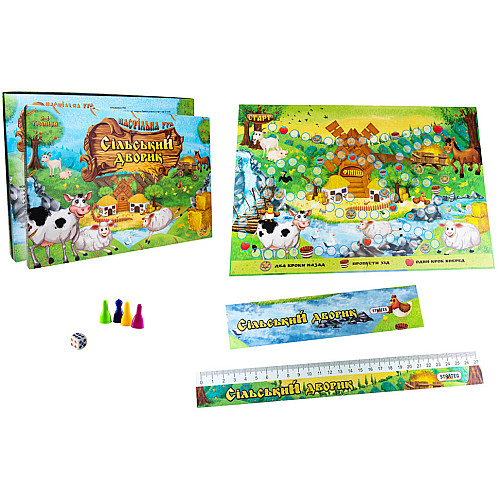 Настольная Игра-бродилка "Сельський дворик" Strateg 30503 укр