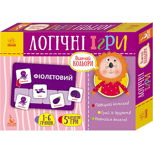 Логические игры "Изучай цвета" Ранок 24 карточки укр. 918001