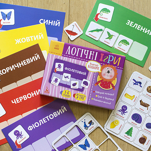 Логические игры "Изучай цвета" Ранок 24 карточки укр. 918001