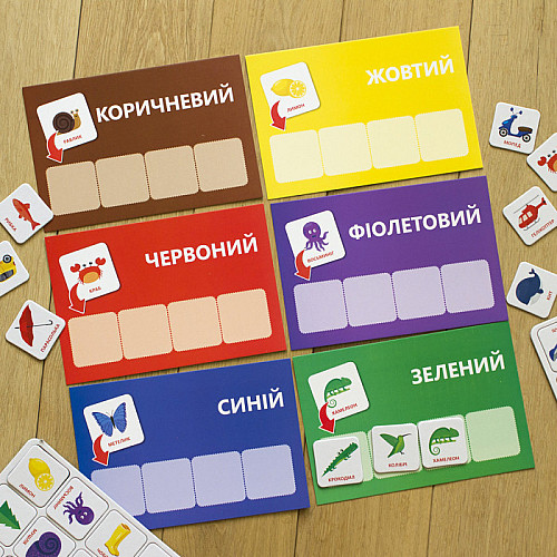 Логические игры "Изучай цвета" Ранок 24 карточки укр. 918001
