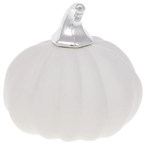 Декоративная фигурка Pumpkin белый мат с серебром DP87197 BonaDi