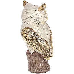 Статуетка Мудра Сова Gold 15.5х12.5х27.5 см, полістоун DP42490 BonaDi