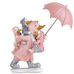 Декоративная статуэтка Mama Duck Pink 20х12х6 см Lefard AL219020