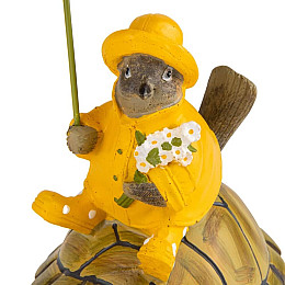 Декоративная статуэтка Bird with turtle 20х16х12 см Lefard AL219024