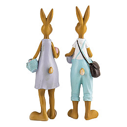 Набор двух декоративных статуэток Easter Bunnies 29х9х7 см Lefard AL219028