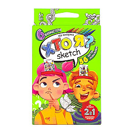 Развлекательная и развивающая настольная игра "Кто Я? Sketch" Danko Toys HIM-06-01U с фломастерами