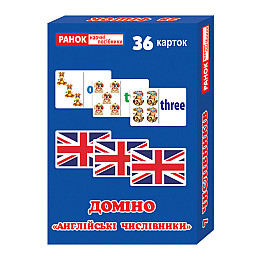 Настольная игра домино Английские числительные Ранок 13106080 36 карточек