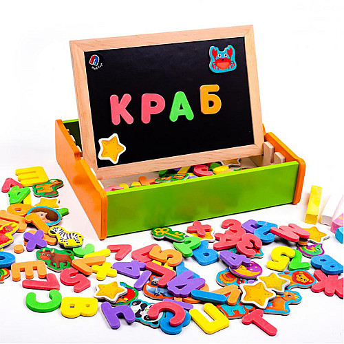 Игра настольная "Магнитный развивающий набор с доской" Vladi Toys VT5411-17 Укр