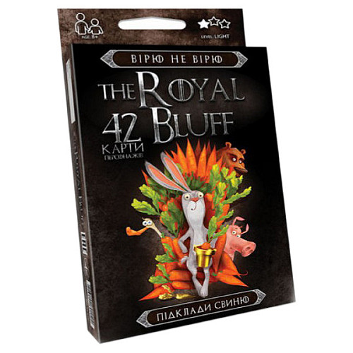 Карточная игра "The ROYAL BLUFF" Верю не Верю Danko Toys RBL-01 укр RBL-01-01U