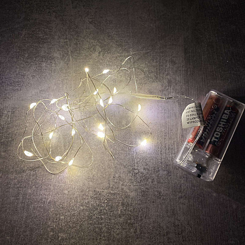 Гирлянда светодиодная A-PLUS НА БАТАРЕЙКАХ 2 м 20 диодов LED желтый цвет