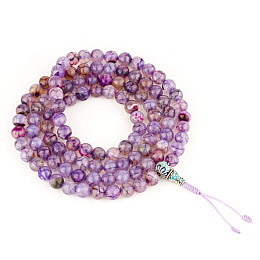 Чотки з агату «Вени дракона» HandiCraft 108 намистин 8.5 мм (27183)