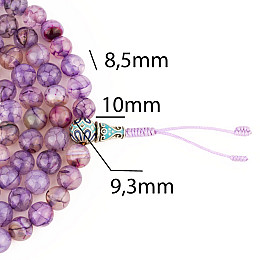 Чотки з агату «Вени дракона» HandiCraft 108 намистин 8.5 мм (27183)