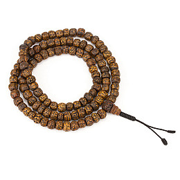 Чотки з насіння Рудракші HandiCraft 108 намистин Антік 8-8.7 мм (27596)