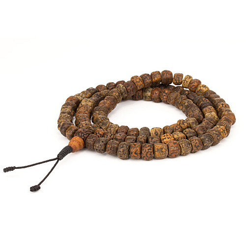 Чётки из семян Рудракши HandiCraft 108 бусин Антик 9-9.8 мм (27597)