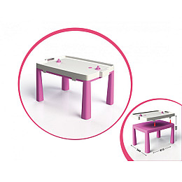 Стол детский + аэрохоккей комплект для игры DOLONI TOYS Розовый (R045803)