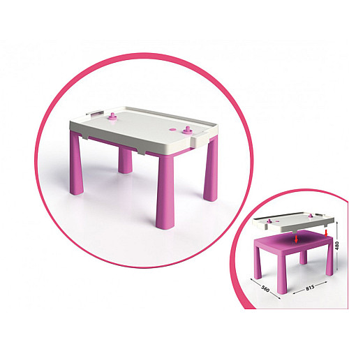 Стол детский + аэрохоккей комплект для игры DOLONI TOYS Розовый (R045803)