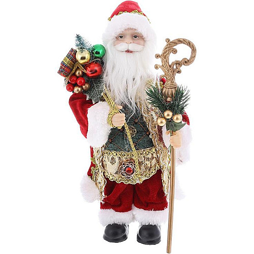 Декоративний Santa в червоно-зеленому кольорі з подарунками BonaDi 30см DP219437