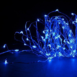 Гирлянда SEZ Роса на батарейках 30 LED 3.3 м Синий (1976-02)