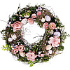 Декоративний вінок Pink Flowers діаметр BonaDi 31 см DP85096