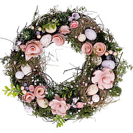 Декоративний вінок Pink Flowers діаметр BonaDi 31 см DP85096