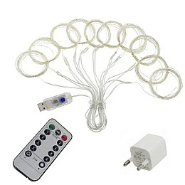Гирлянда + Блок питання і Пульт управління UKC Штора Проволока USB 3х3 м Холодний білий (814955) (605721)