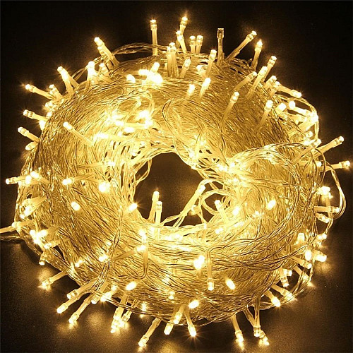 Гирлянда светодиодная LED DL 300 15 м Белый теплый (411766)