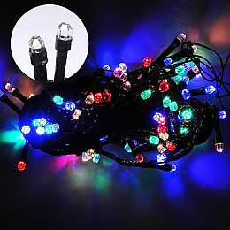 Светодиодная гирлянда Led Кристаллы на 200 светодиодов электрическая с контроллером разноцветный