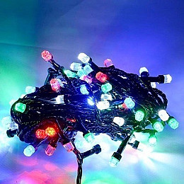 Світлодіодна гірлянда Led Кристали на 500 світлодіодів електрична з різнокольоровим контролером.