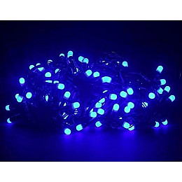 Світлодіодна гірлянда Led на 100 великих матових діодів електрична з синім контролером
