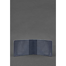 Шкіряна обкладинка для посвідчення інваліда війни темно-синя BlankNote