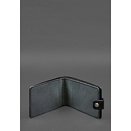 Шкіряна обкладинка- портмоне для посвідчення учасника бойових дій (УБД) Чорна BlankNote