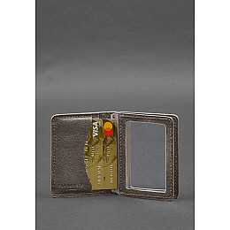 Шкіряна обкладинка для посвідчення водія, ID і пластикових карток 2.0 темно-бежева BlankNote