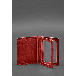 Шкіряна обкладинка для посвідчення водія, ID і пластикових карток 2.0 червоний BlankNote