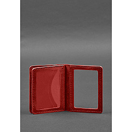 Шкіряна обкладинка для посвідчення водія, ID і пластикових карток 2.0 червоний BlankNote