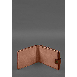 Шкіряна обкладинка- портмоне для посвідчення учасника бойових дій (УБД) Світло-коричнева BlankNote