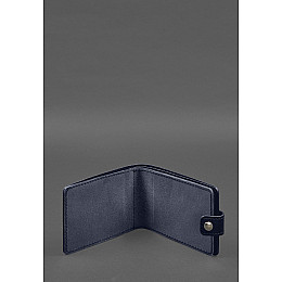 Шкіряна обкладинка- портмоне для посвідчення учасника бойових дій (УБД) Синя BlankNote