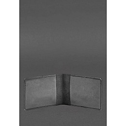 Шкіряна обкладинка для посвідчення учасника бойових дій (УБД) 2.2 чорна Crazy Horse BlankNote