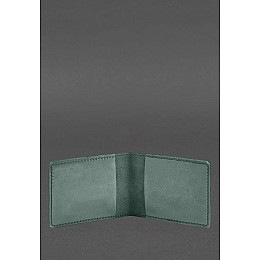 Шкіряна обкладинка для посвідчення учасника бойових дій (УБД) 2.2 зелена Crazy Horse BlankNote