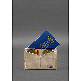 Шкіряна обкладинка-органайзер для документів 6.2 світло-бежевий краст BlankNote