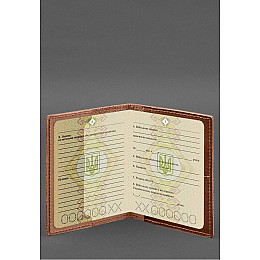 Шкіряна обкладинка для військового квитка з кишенями 7.2 світло-коричневий краст BlankNote