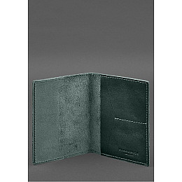 Шкіряна обкладинка для військового квитка з кишенями 7.2 зелений краст BlankNote