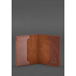 Шкіряна обкладинка для посвідчення офіцера 9.2 світло-коричнева Crazy Horse BlankNote