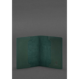 Шкіряна обкладинка для посвідчення офіцера 9.2 зелена Crazy Horse BlankNote