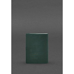 Шкіряна обкладинка для посвідчення офіцера 9.2 зелена Crazy Horse BlankNote