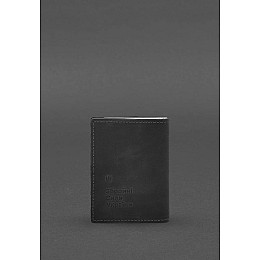 Шкіряна обкладинка для посвідчення офіцера 9.2 чорна Crazy Horse BlankNote